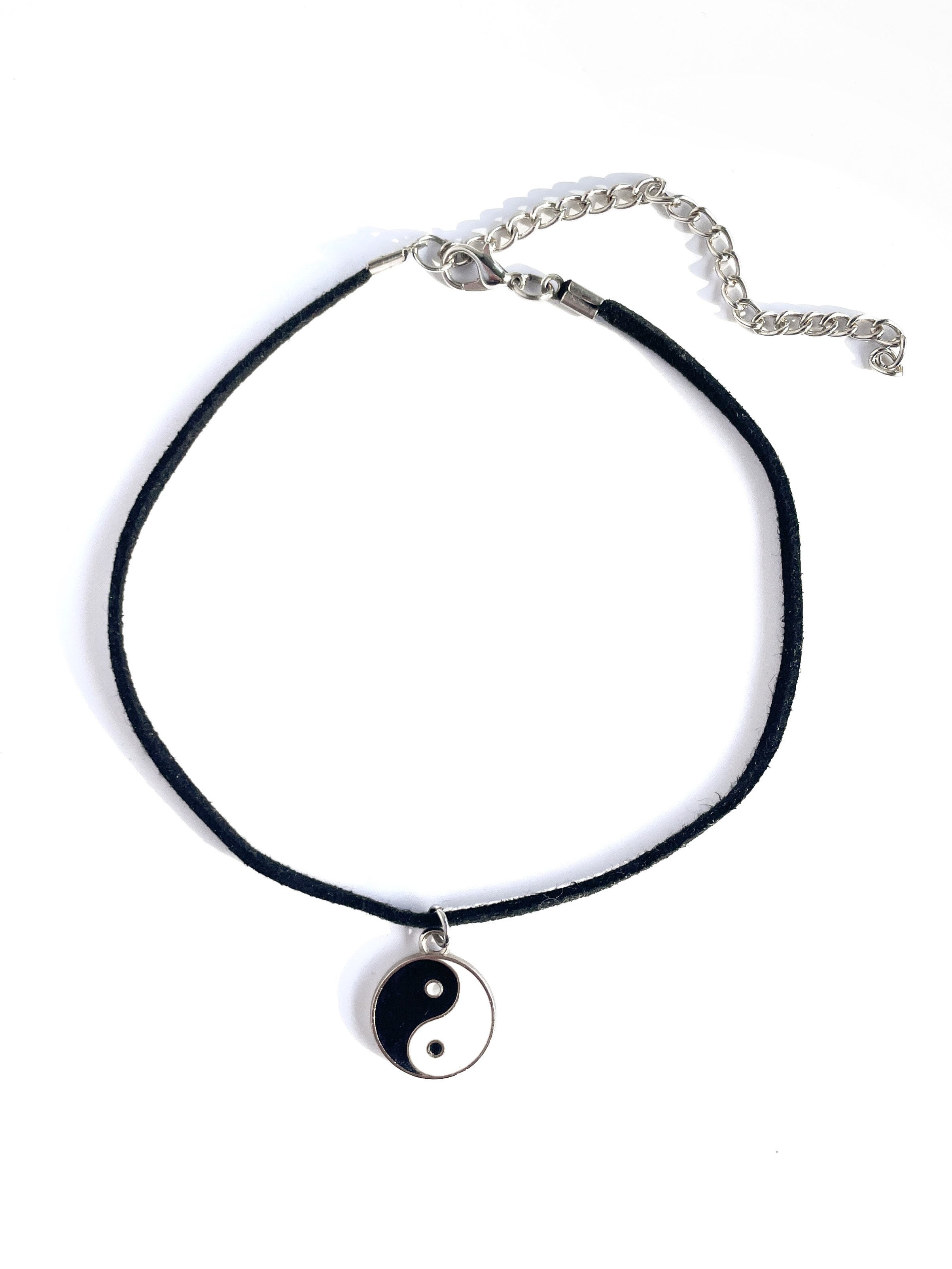 Yin Yang Choker thin suede | Steph Marie Art